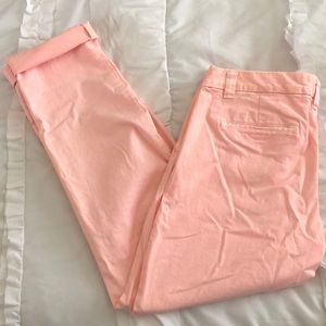 Gap Pink Fitted Khakis